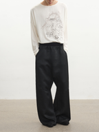 JCAESAR Piano‑Score Print Long‑Sleeve Tee - jcaesarclo