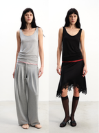 JCAESAR WOMEN Color-Blocked Ruched Tank Top - jcaesarclo