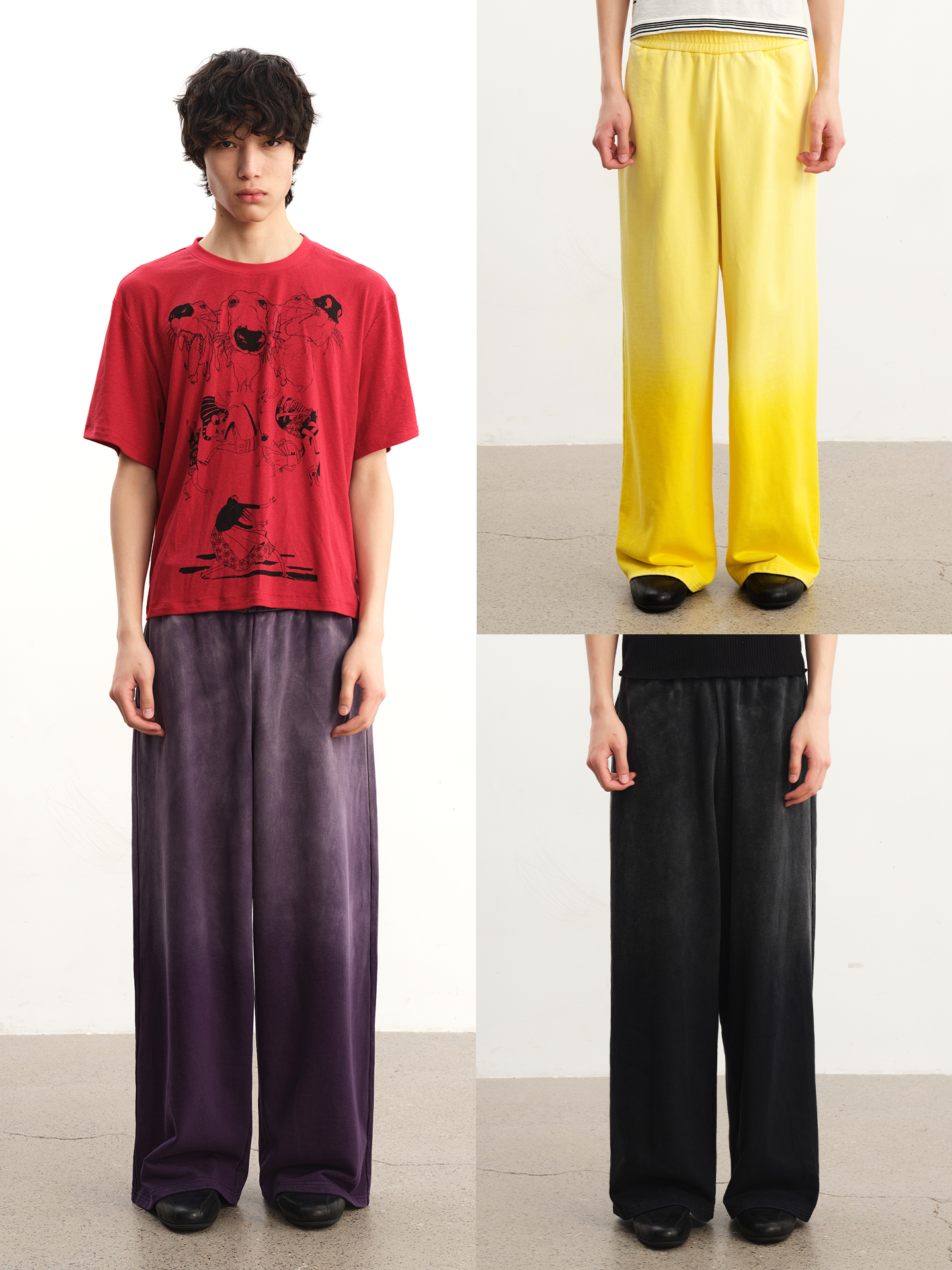 JCAEASAR Sun-faded washed trousers