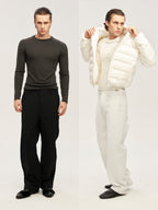 JCAESAR Fleece-Lined Dress Pants, Cuffed Waistbandless