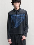 JCAESAR Reversed Piano Print Long-Sleeve Shirt