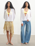 JCAESAR WOMEN Cross‑Neck Blouse - jcaesarclo