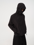Jcaesar Slanted Zipper Sun-Protective Jacket with Face Screen - jcaesarclo