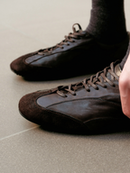 JCAESAR Washed Horse‑Leather Derby Sneakers - jcaesarclo