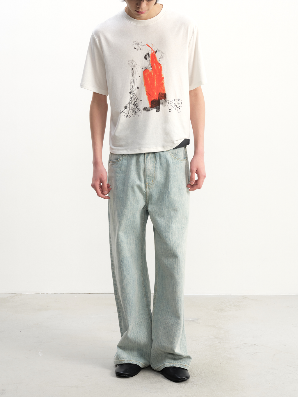 JCAESAR Fisherman Print Short-Sleeve T-Shirt - jcaesarclo