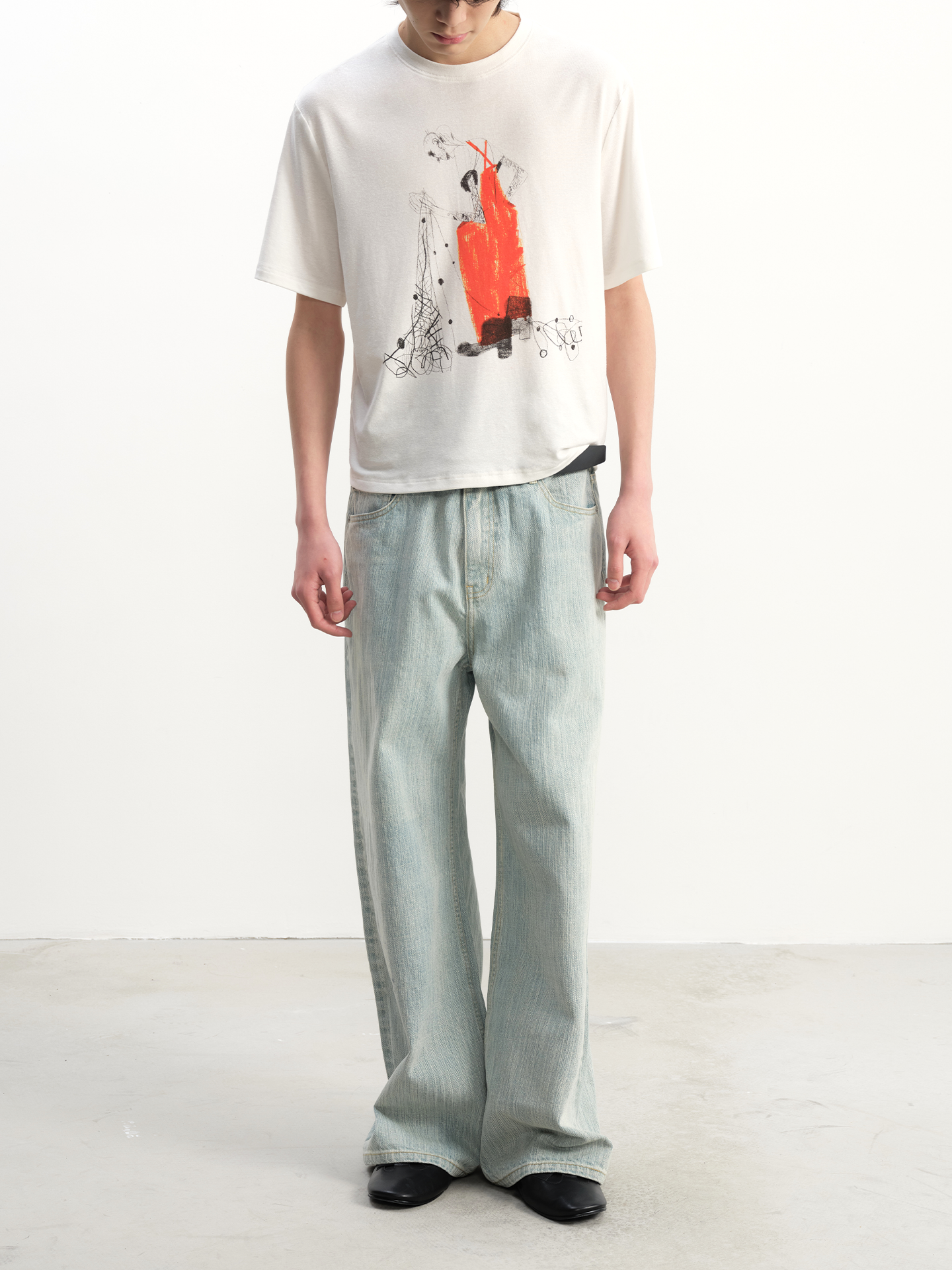 JCAESAR Fisherman Print Short-Sleeve T-Shirt - jcaesarclo