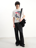 JCAESAR Double‑Waist Slight Flare Raw Denim Trousers - jcaesarclo