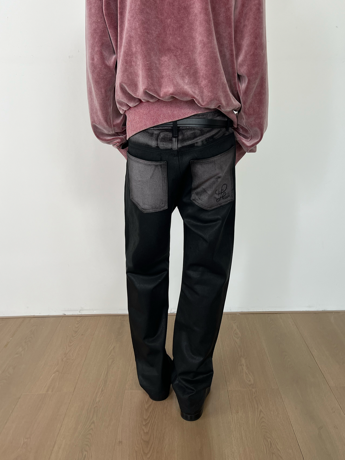 JCAESAR Corduroy Waxed Slim-Fit Jeans