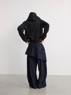 JCAESAR Double-Waisted Pleated Wide-Leg Pants - jcaesarclo
