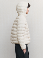 JCAESAR Sheer Baffle-Quilted Down Jacket