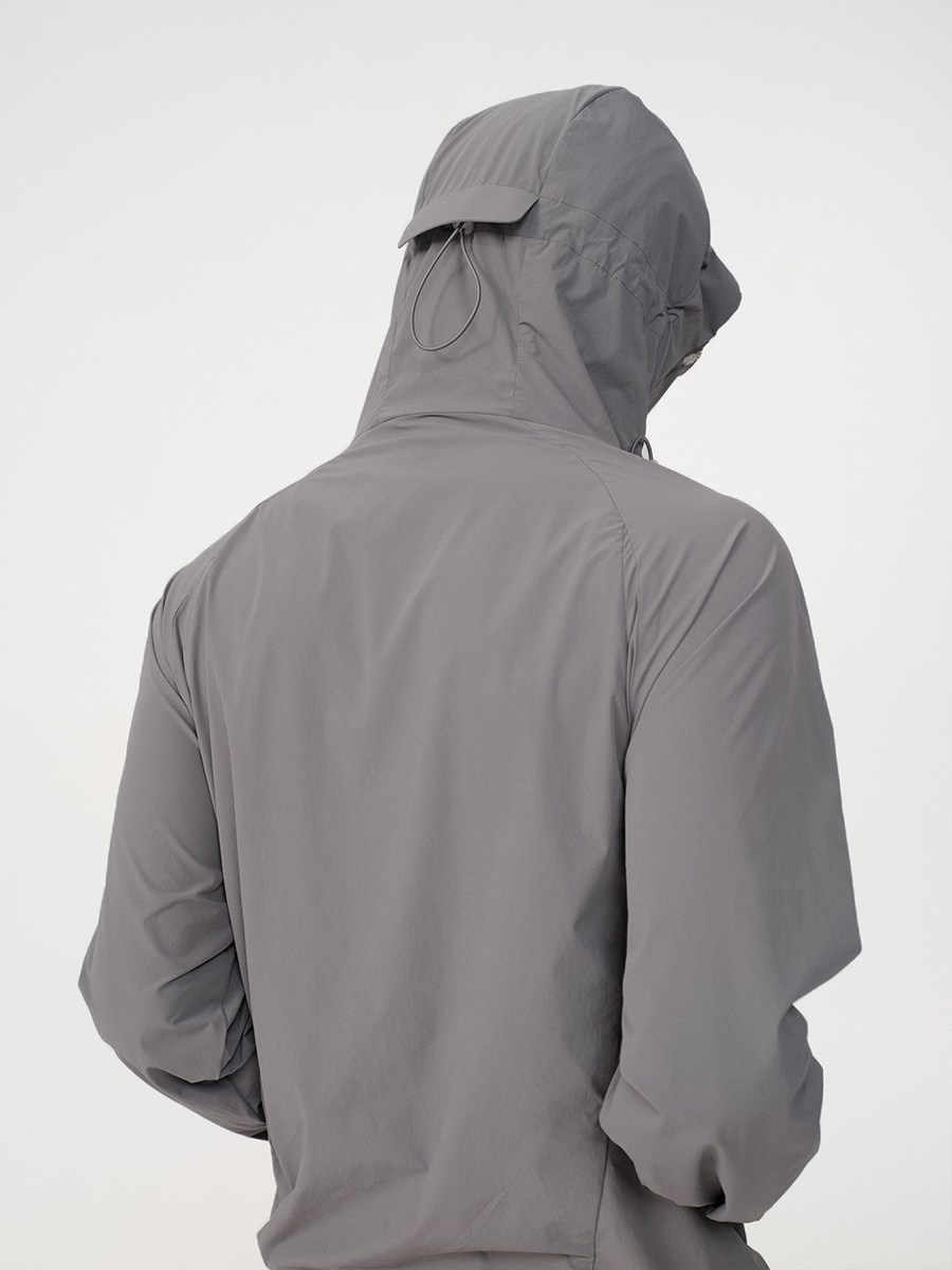Jcaesar Slanted Zipper Sun-Protective Jacket with Face Screen - jcaesarclo