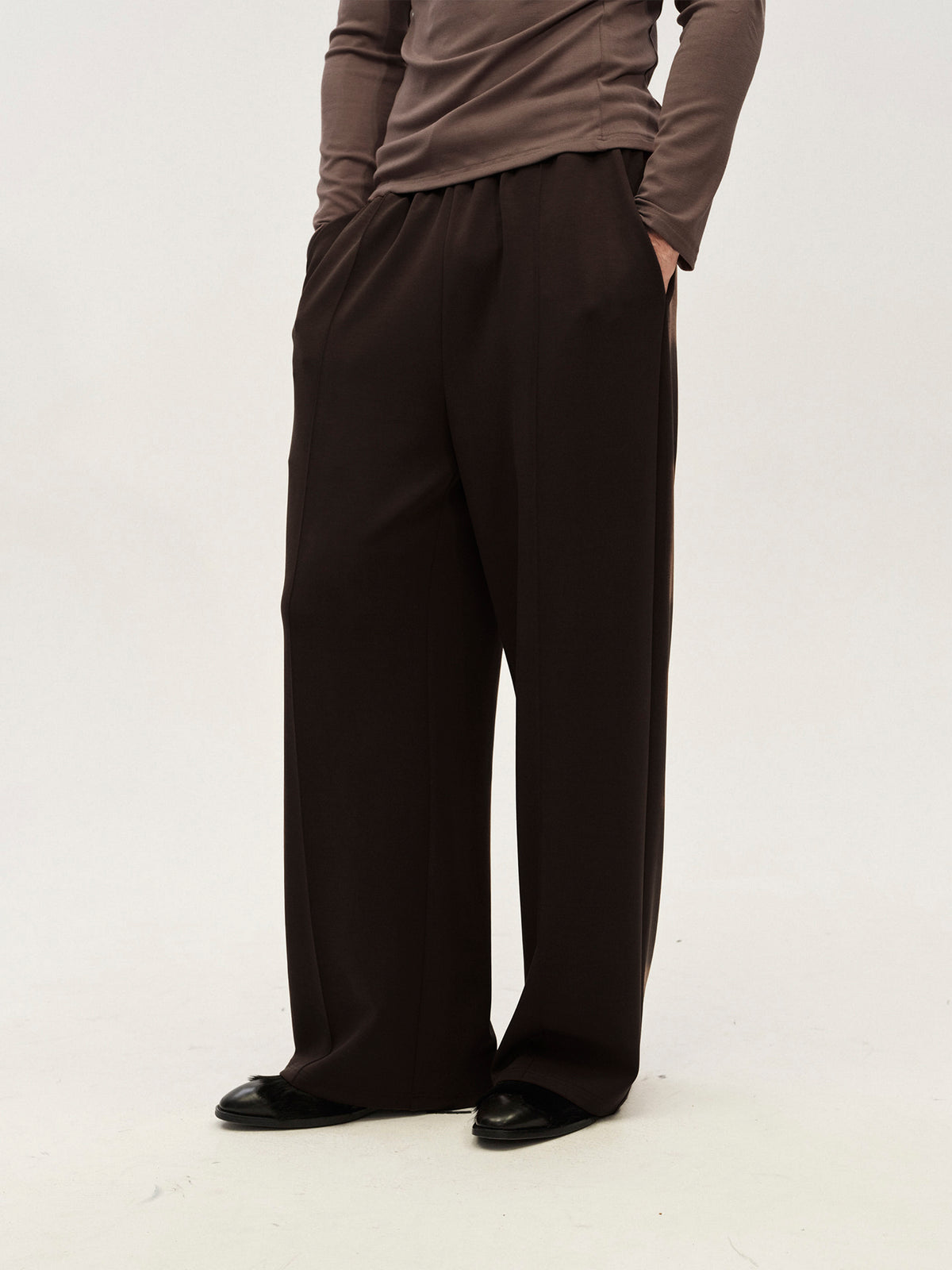 JCAESAR Tencel Sweatpants with Front Center Seam