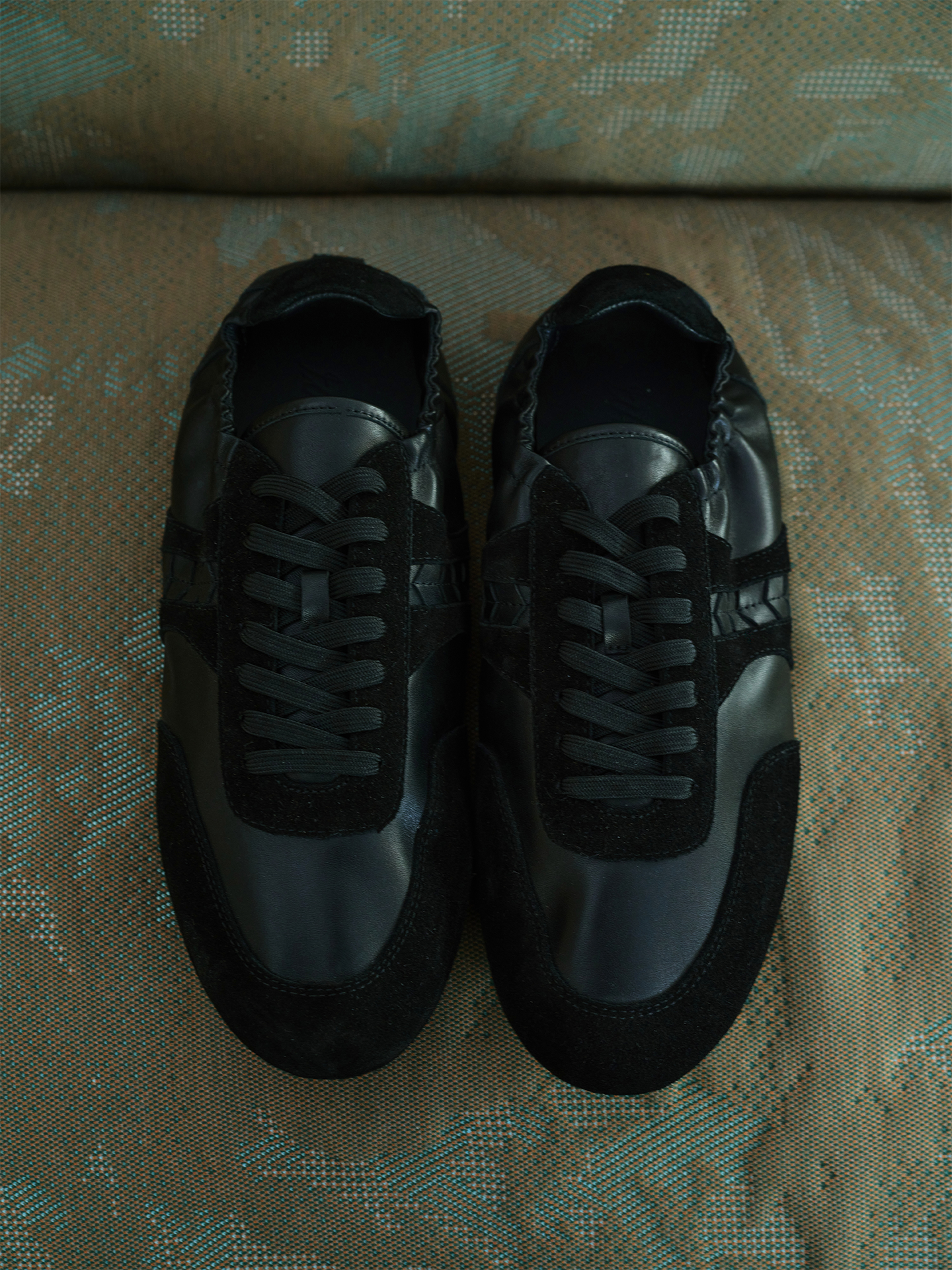 JCAESAR Wheat‑pattern low‑profile German trainer sneakers