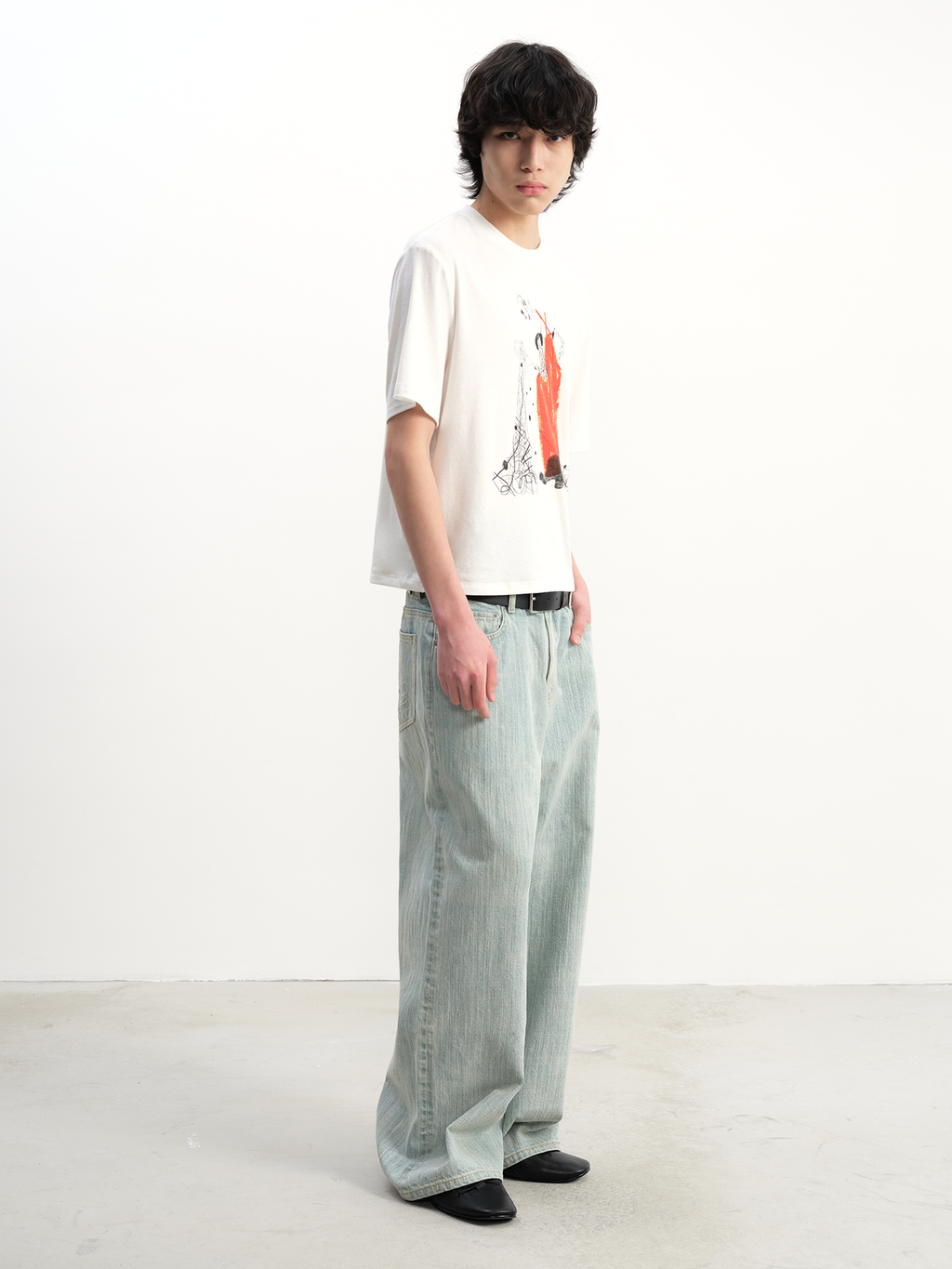 JCAESAR Light Blue Slub Denim Pants - jcaesarclo