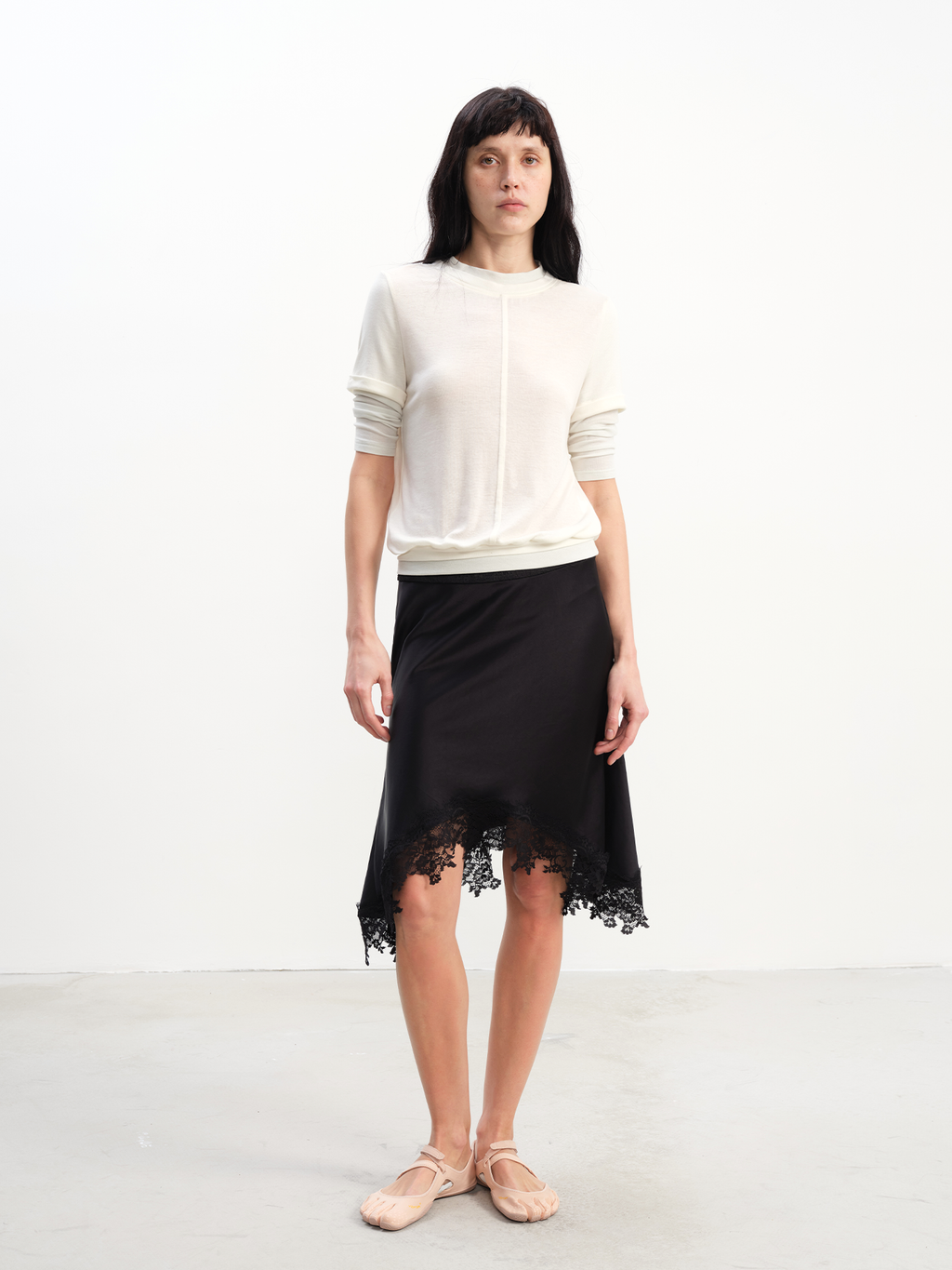JCAESAR WOMEN Layered-Look Ruched-Sleeve Short-Sleeve Top - jcaesarclo