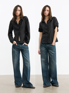 JCAESAR WOMEN Waxed adjustable‑waist shirt