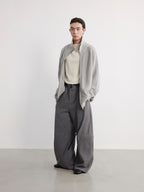 JCAESAR Silhouette High-Neck Zipper Sweater - jcaesarclo