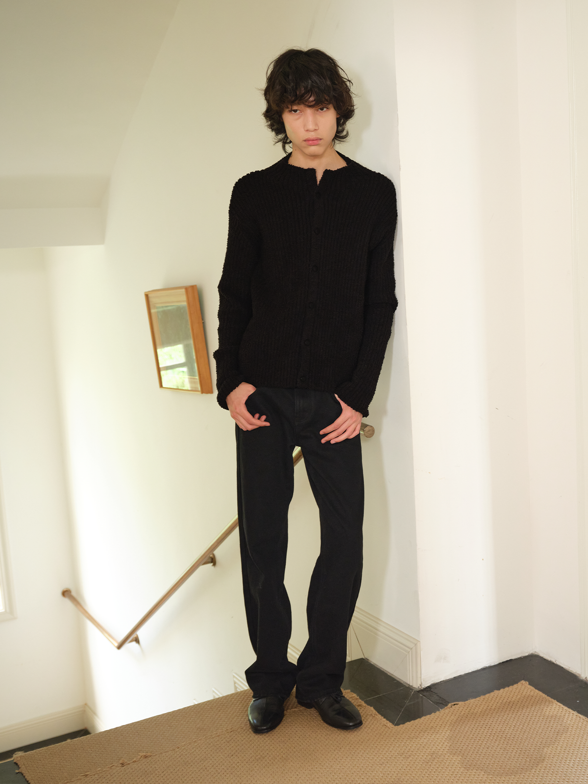 JCAESAR Slim-Fit Chunky Ribbed Sweater
