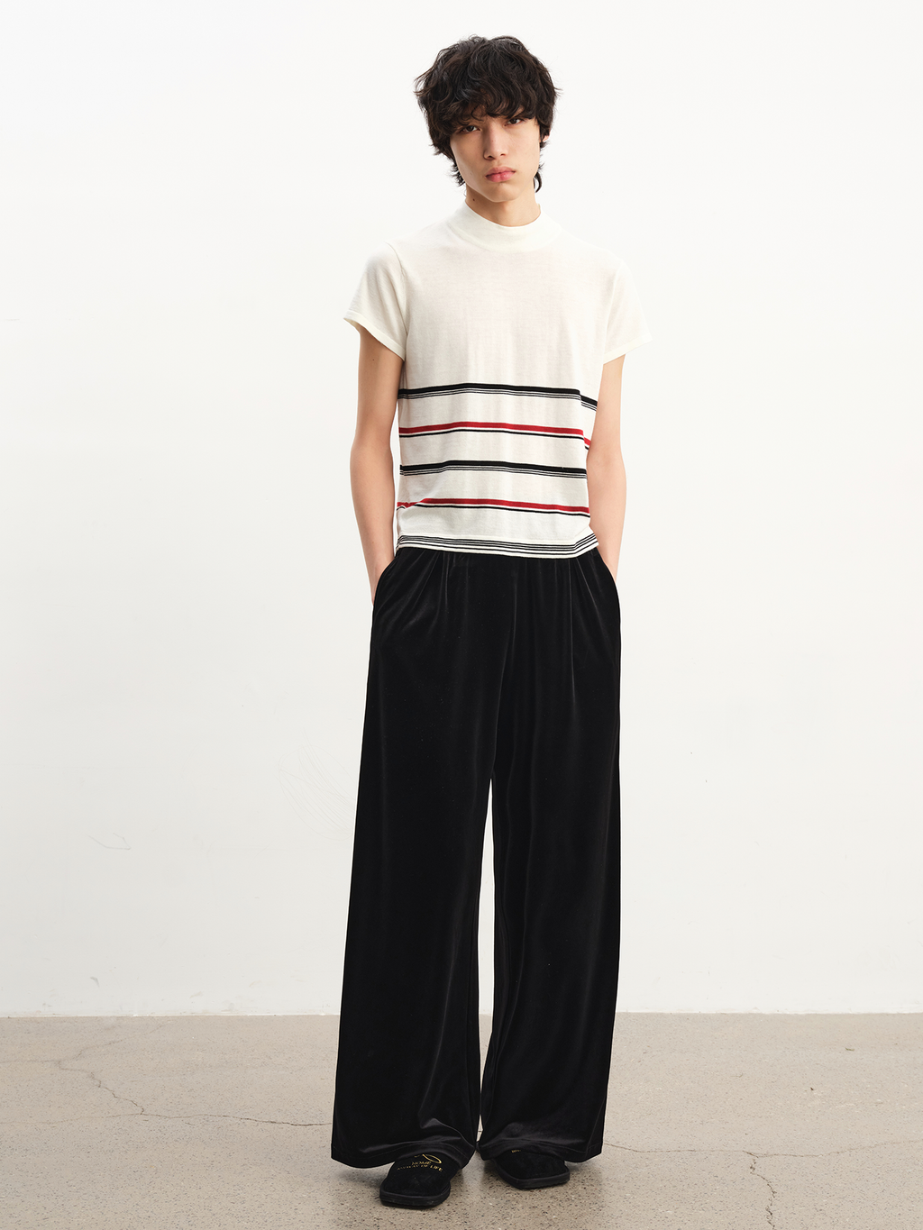 JCAEASAR Velvet ruched jogger pants