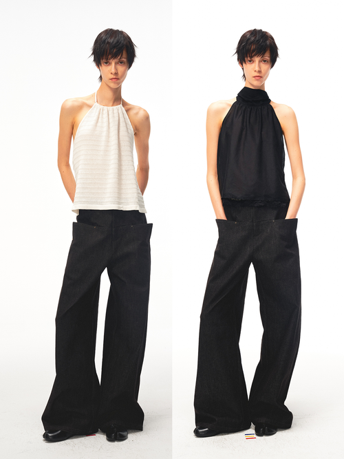 JCAESAR WOMEN セイルブレードカットデニムジーンズ