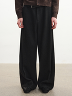 JCAESAR Fan‑Pleated Wool Trousers - jcaesarclo
