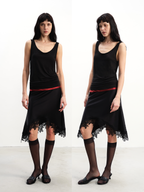 JCAESAR WOMEN Lace Satin Mermaid Skirt - jcaesarclo