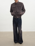 JCAESAR Washed Mist‑Purple Utility Jacket