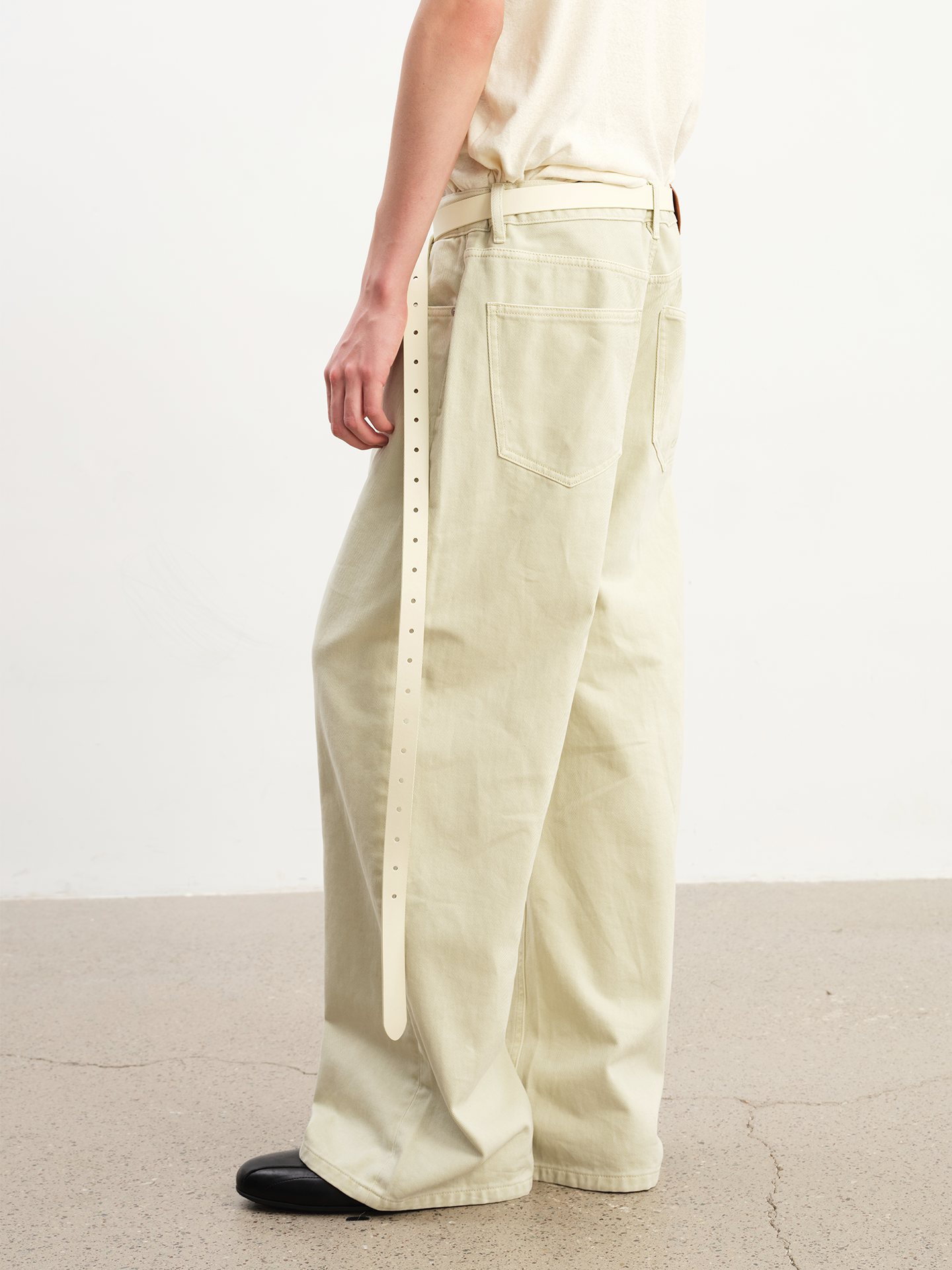 JCAESAR  Light Aqua‑Tinted Denim Jeans