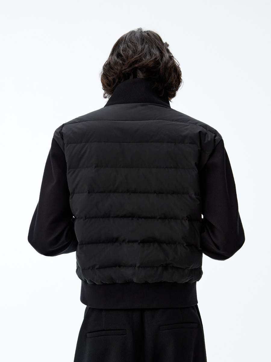 JCAESAR Vertical Thread Collar Rib Down Jacket