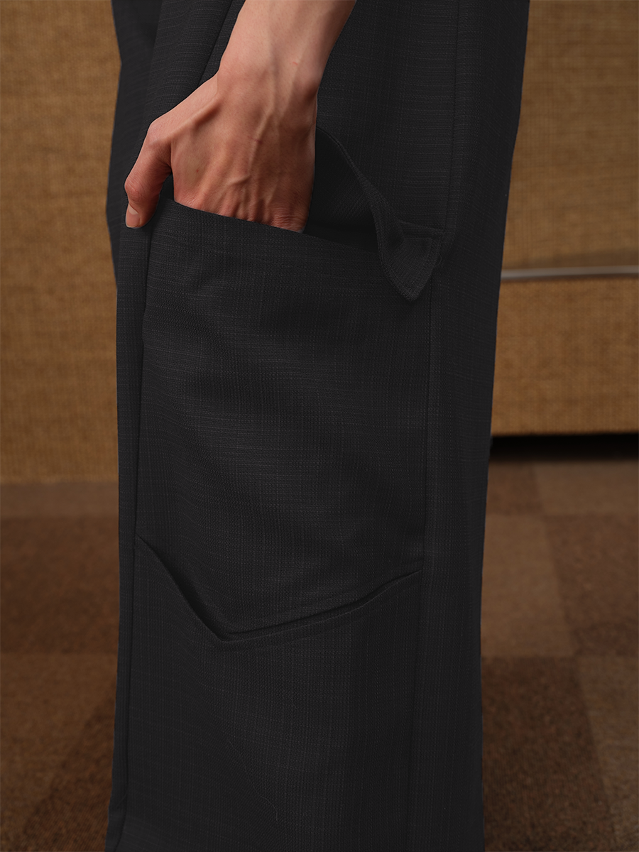 Jcaesar Wool Low-Crotch Cargo Trousers - jcaesarclo