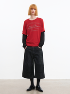 JCAESAR Flow Faux Two-Piece Graphic Long Sleeve