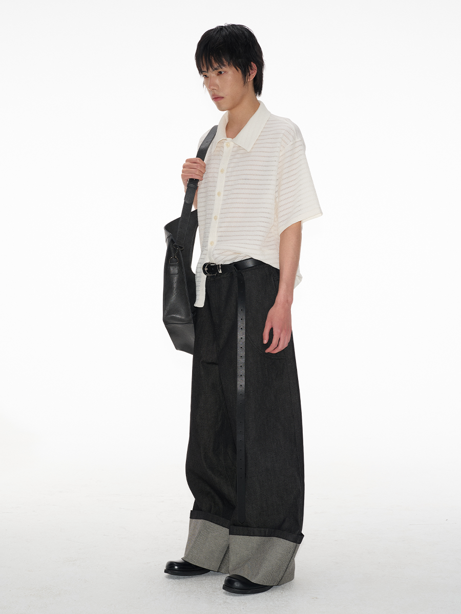 Jcaesar Wide-Leg Cuffed Jeans