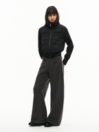 JCAESAR WOMEN Vertical Thread Collar Rib Down Jacket - jcaesarclo