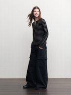 JCAESAR WOMEN Straight-Leg Cargo Pants with 3D Rectangular Pockets