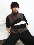 JCAESAR Orca‑Color Satin & Suede Panel German Trainer Sneakers