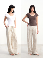 JCAESAR WOMEN Flutter-Sleeve U-Neck Tee - jcaesarclo