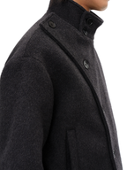 JCAESAR Buttoned Wool Jacket with Lapel Collar - jcaesarclo