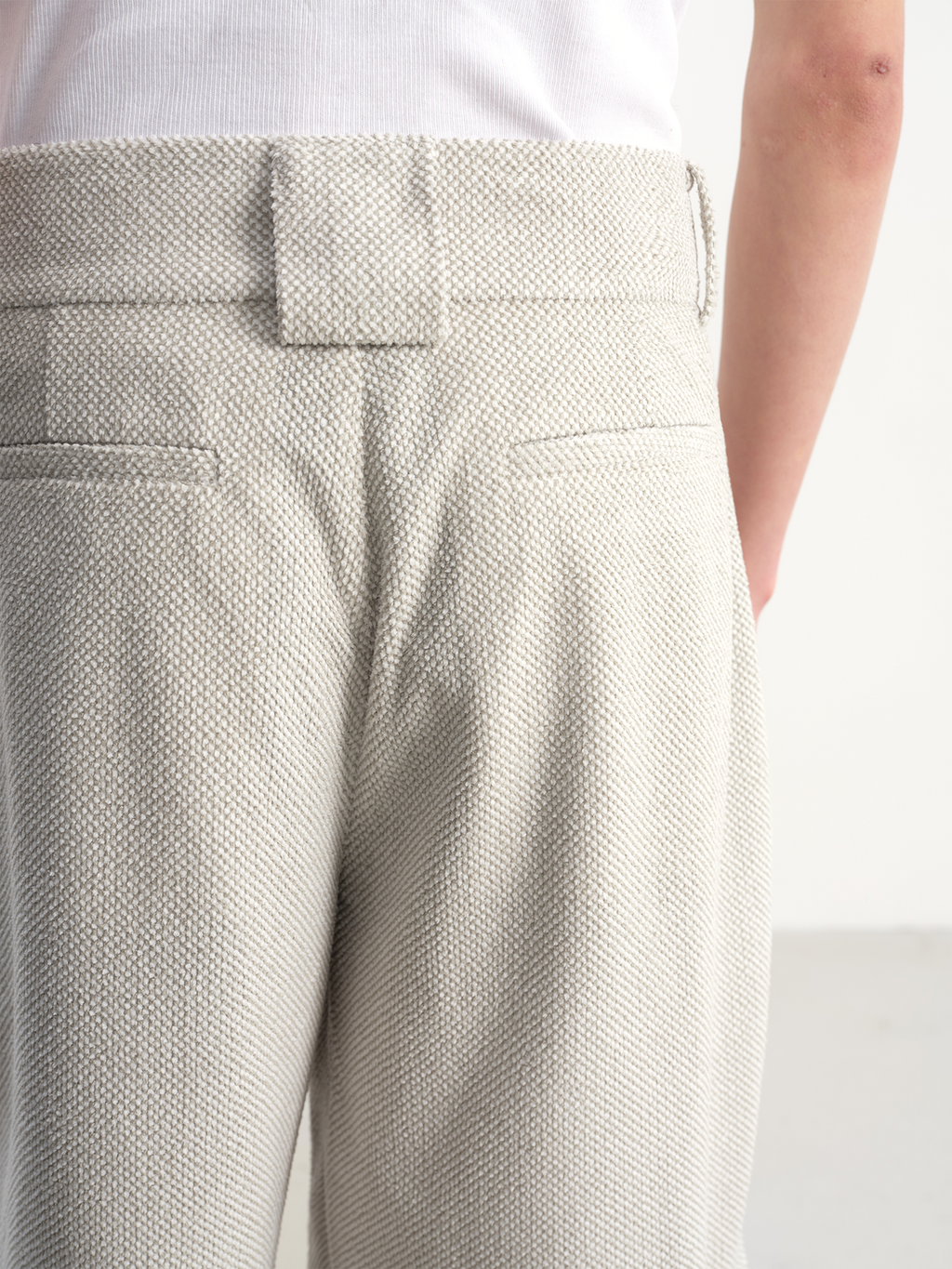 JCAESAR Woven Terry Cloth Capri Pants - jcaesarclo