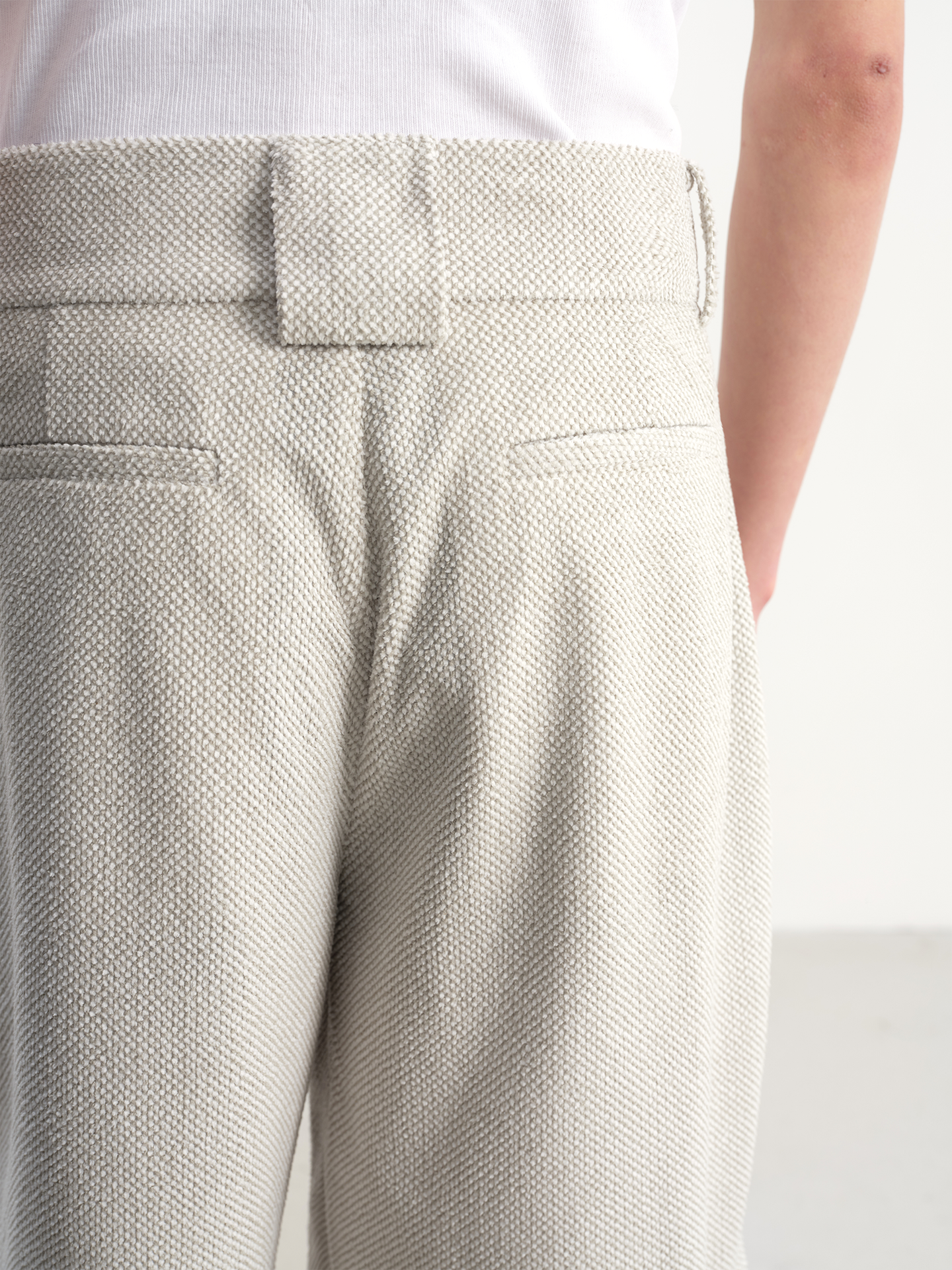 JCAESAR Woven Terry Cloth Capri Pants - jcaesarclo