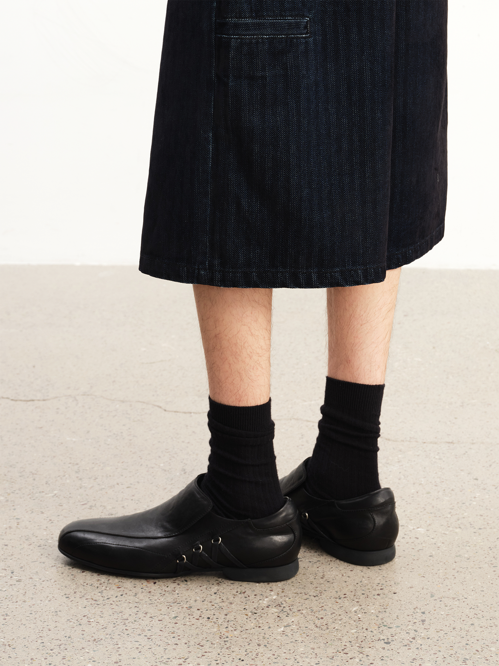 JCAEASAR Streamlined strap monk shoes