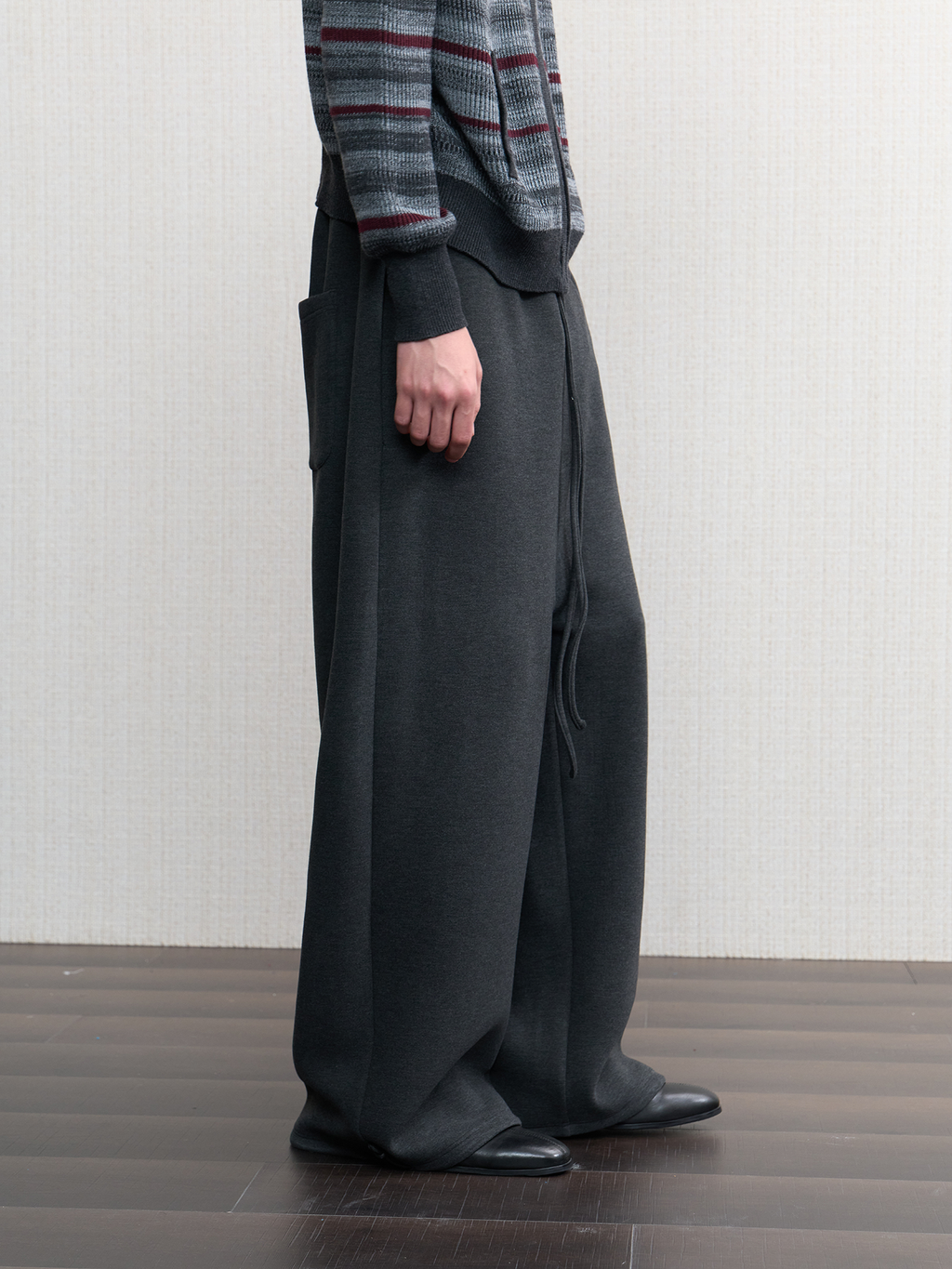JCAESAR Low-Crotch Brushed Drop-Crotch Sweatpants