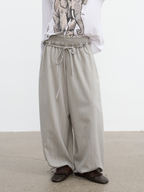 JCAESAR WOMEN Comfort striped drawstring balloon pants