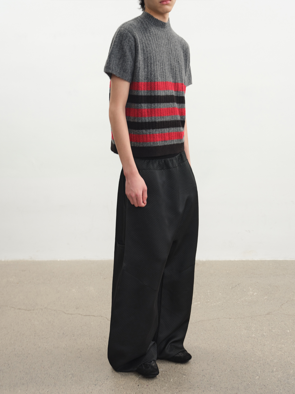JCAESAR Low‑Crotch Quilted Trousers - jcaesarclo