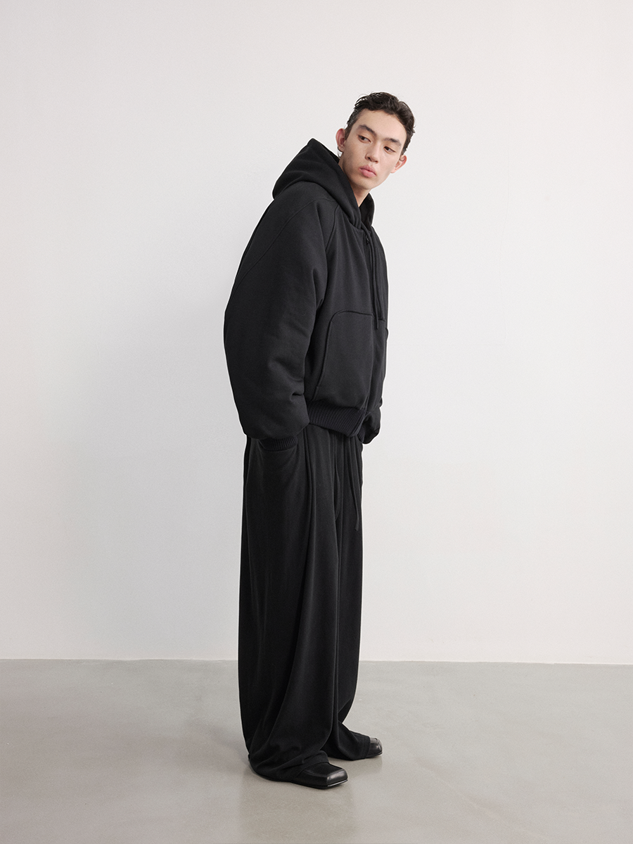 JCAESAR Profile Nylon Hoodie Double-Sided Bomber - jcaesarclo
