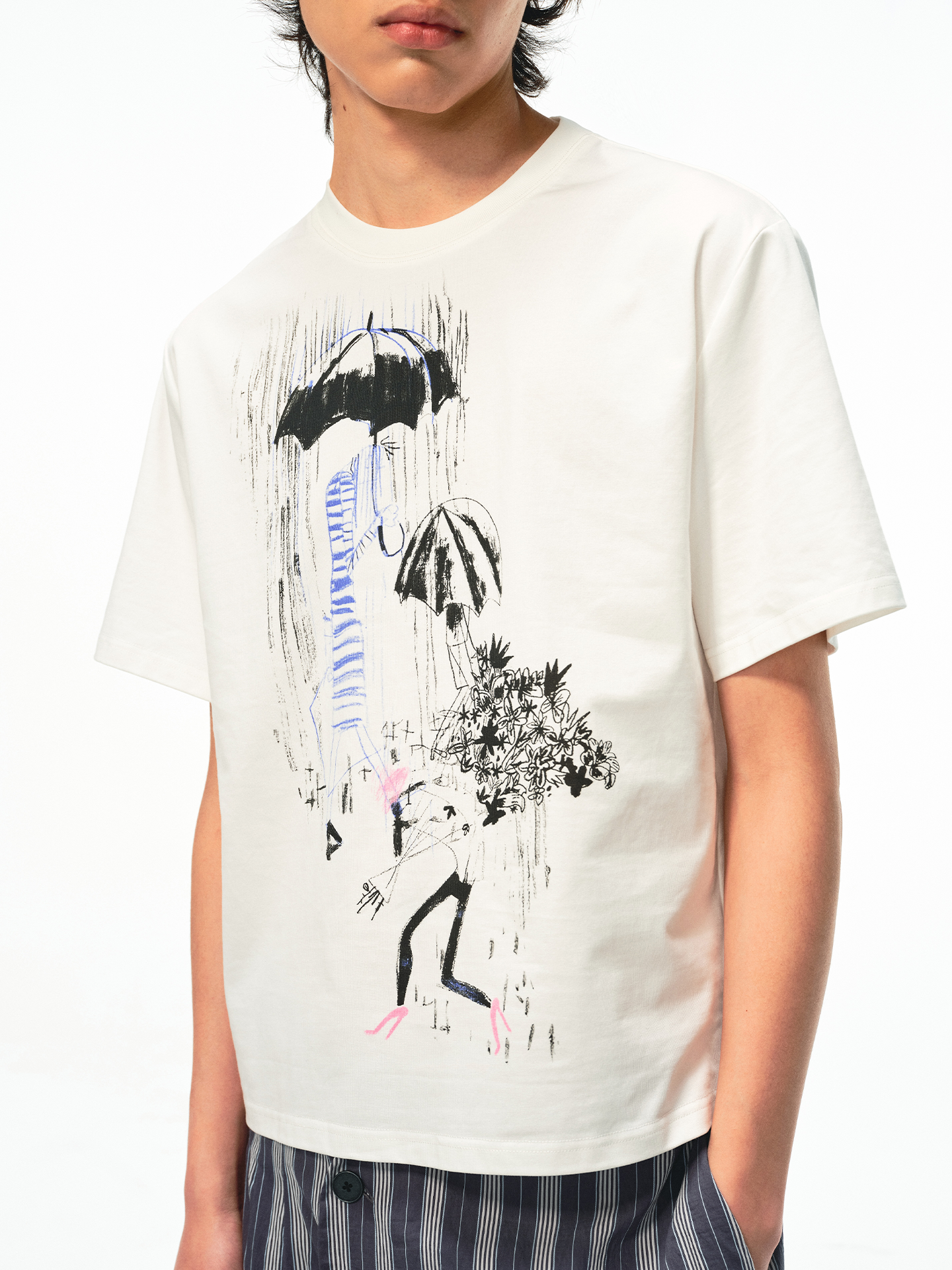 JCAESAR Rain Melody printed tee