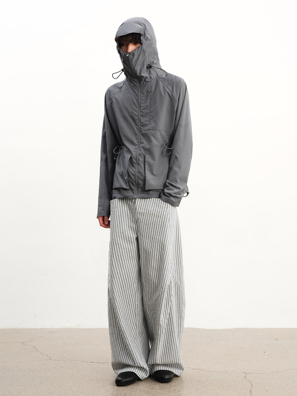 JCAESAR Hooded Sun‑Protection Jacket with Square Patch Pockets
