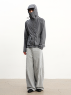 JCAESAR Hooded Sun‑Protection Jacket with Square Patch Pockets