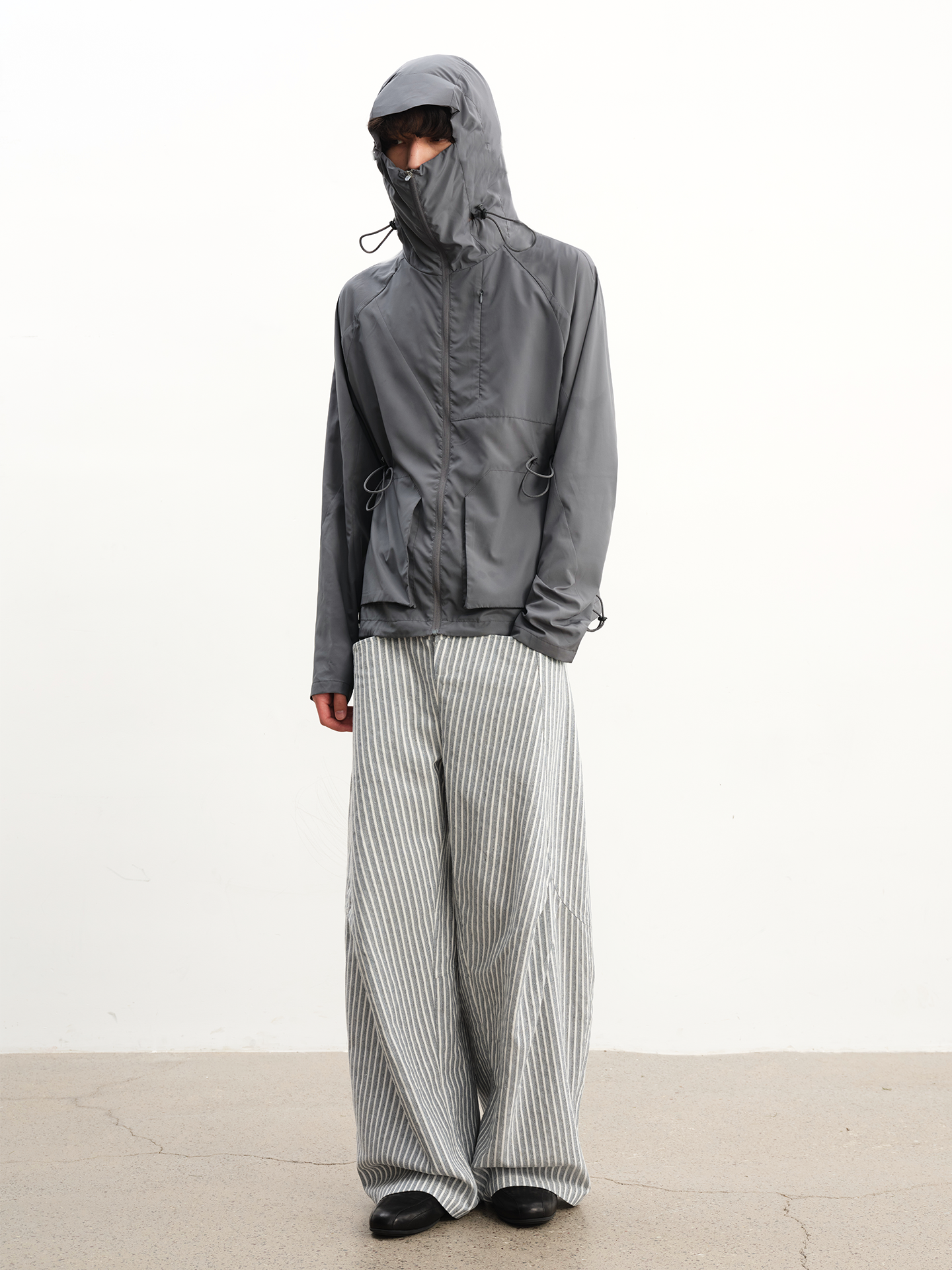 JCAESAR Hooded Sun‑Protection Jacket with Square Patch Pockets