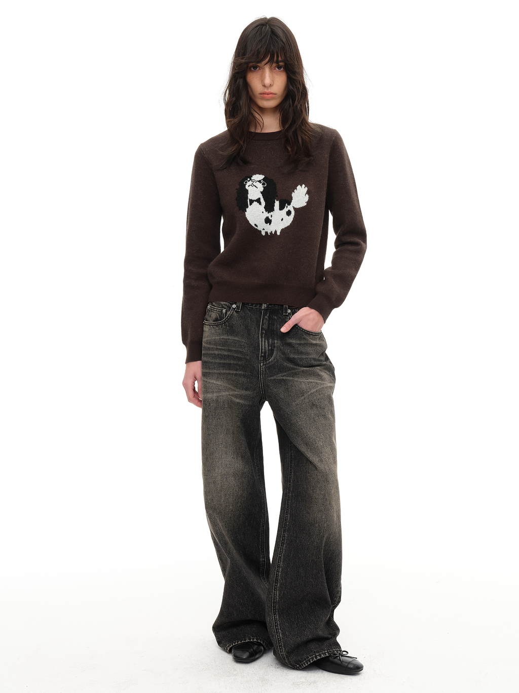 JCAESAR WOMEN Vintage Washed Gray-Brown Jeans - jcaesarclo