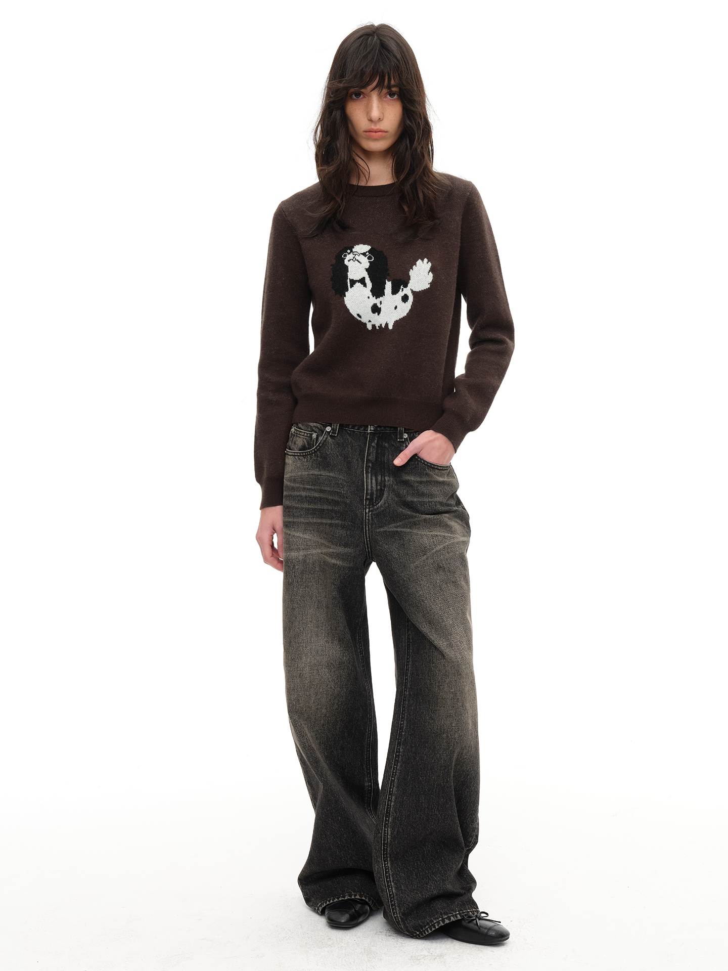 JCAESAR WOMEN Vintage Washed Gray-Brown Jeans - jcaesarclo